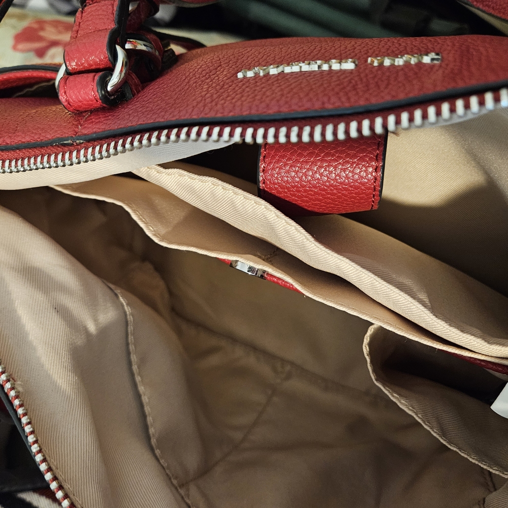 Dana Buchman Red Satchel Bag - Picture 3 of 7
